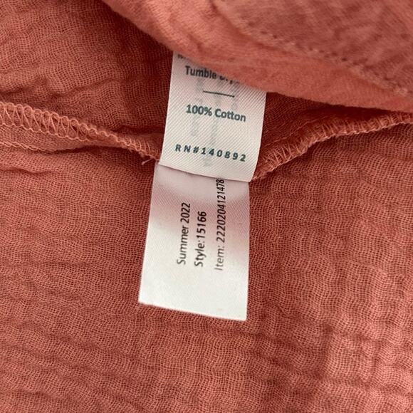 MARINE LAYER Women’s Jude Flutter Sleeve Gauze Tank Top Rosette Pink-Size M‎ - Picture 7 of 7